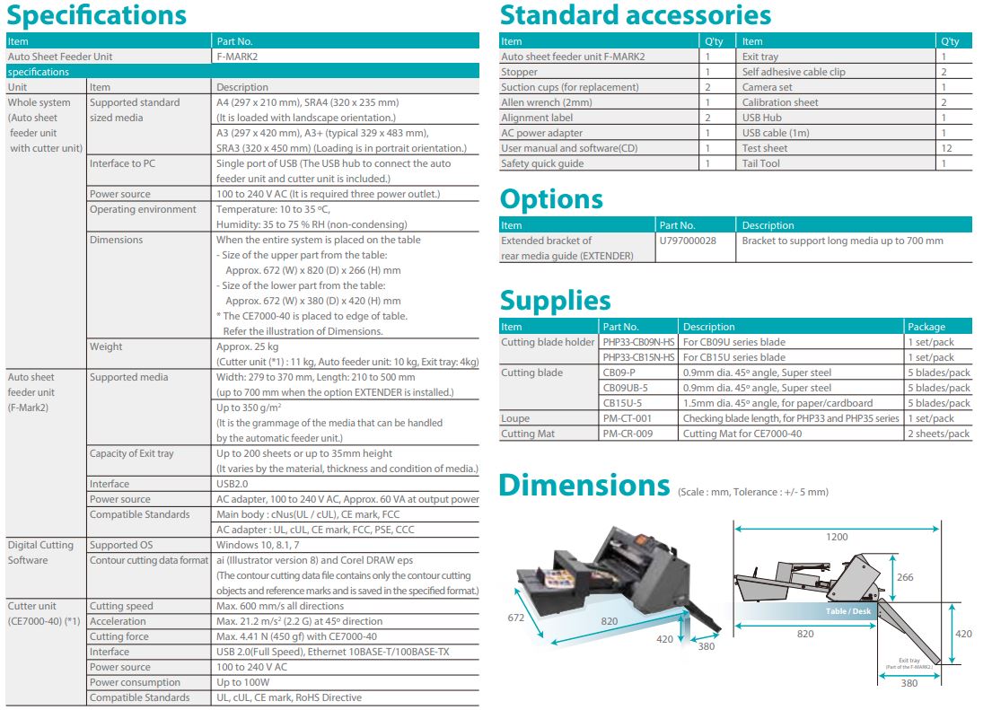 Graphtec F-Mark Automatic Sheet Fed Cutting System